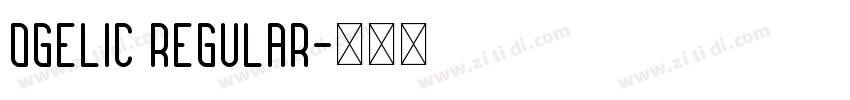 ogelic regular字体转换